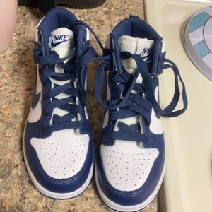 Blue and white size 12c boys Nike sneakers. Brand new.
